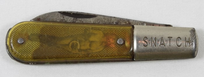 SNATCH KNIFE with NUDE PIN-UP GIRLY