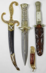 (4) ORNATE ALADIN STYLE KNIFE LOT