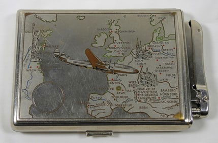 VINTAGE MONOPOL CIGARETTE CASE & LIGHTER