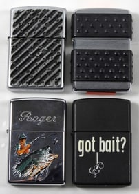 ZIPPO MIXED LOT (4) SEALED/FIRED