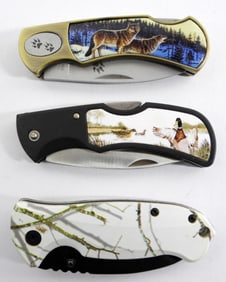 3 FOLDING POCKET KNIVES LOT