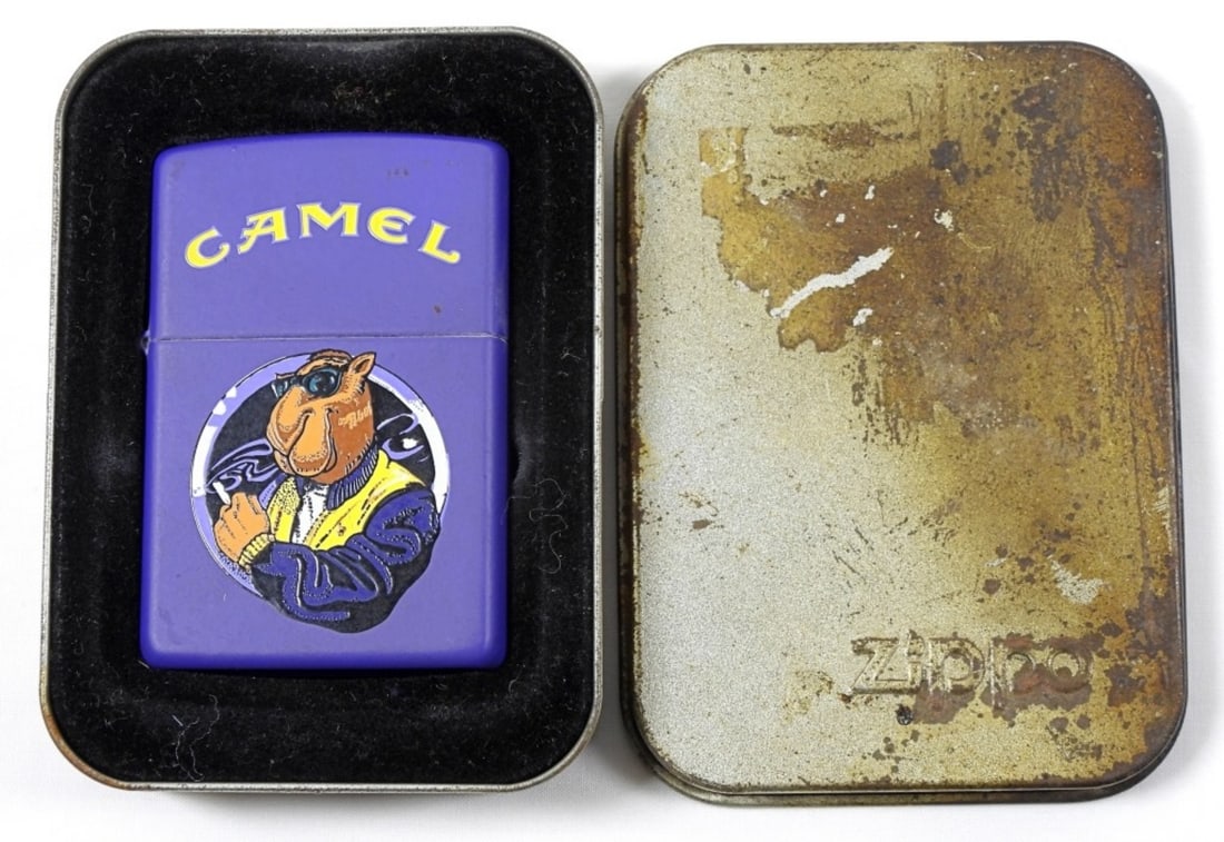 1998 JOE CAMEL PURPLE SEALED ZIPPO (1 of 3)