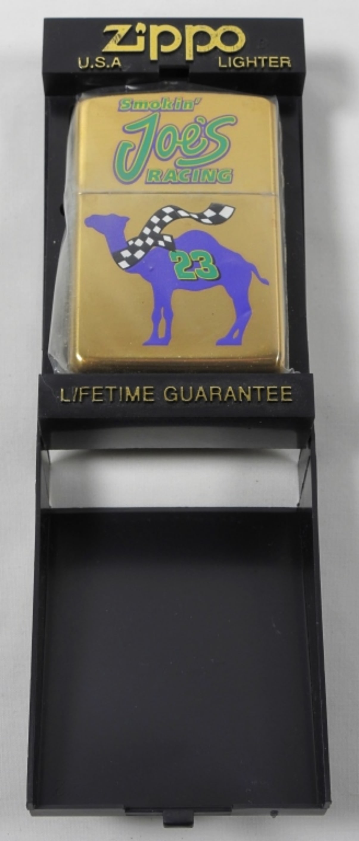 1997 SMOKIN' JOES RACING SEALED ZIPPO: 1997 BRASS SMOKIN' JOES RACING SEALED ZIPPO