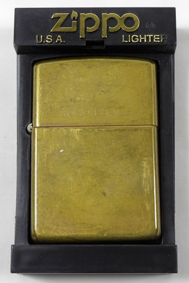 1996 BRASS FIRED ZIPPO: 1996 BRASS ZIPPO. FIRED.