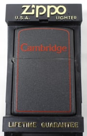 FIRED CAMBRIDGE BLACK MATTE ZIPPO