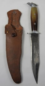 VINTAGE ENGRAVED FIXED BLADE KNIFE