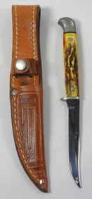 SMALL CASE FIXED BLADE KNIFE IN SHEATH