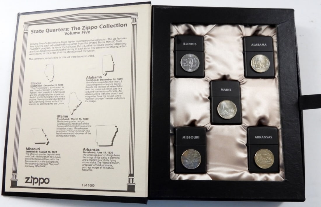 2003 STATE QUARTER ZIPPO COLLECTION VOL.5 (1 of 2)