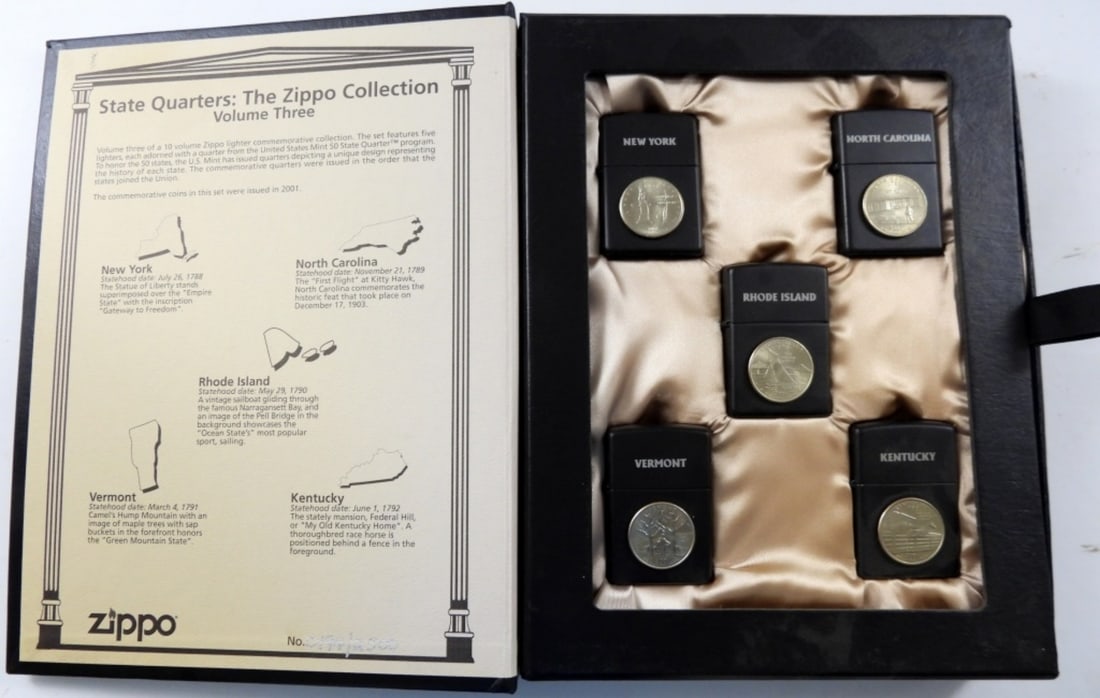 2001 STATE QUARTER ZIPPO COLLECTION VOL.3 (1 of 2)