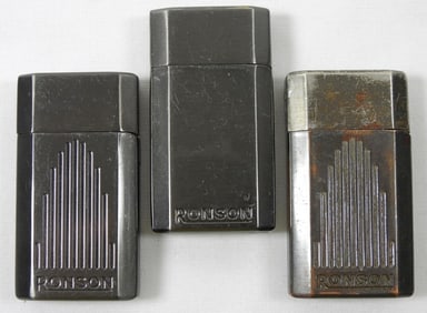 RONSON JETLIFE BUTANE LIGHTER LOT (3)