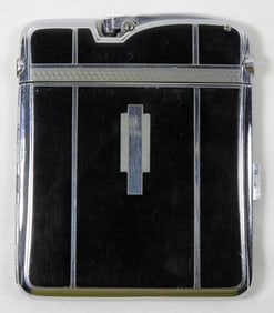 VTG RONSON BLACK CIGARETTE CASE/LIGHTER