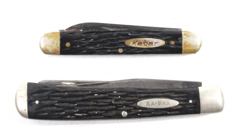 KA-BAR 2 BLADE POCKET KNIFE LOT (2)