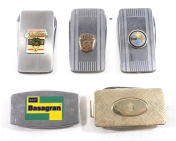 ASSORTED MONEY CLIP POCKET KNIVES (5)