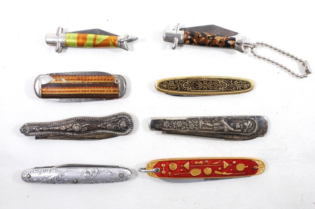 (8) UNIQUE SMALL POCKET KNIFE LOT (1 of 3)