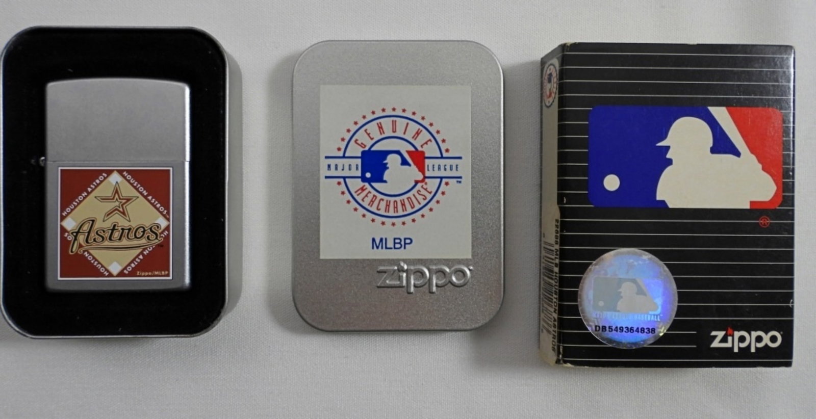 2007 MLB HOUSTON ASTROS ZIPPO ( UNFIRED): 2007 MLB HOUSTON ASTROS ZIPPO ( UNFIRED) IN TIN AND SLEEVE
