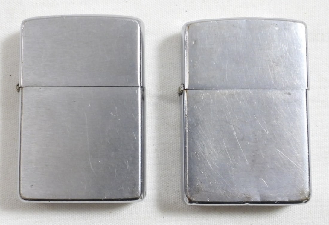 (2) FIRED CHROME ZIPPO'S 1975&1977 (1 of 4)