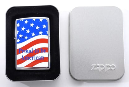 2001 PROUD TO BE AMERICAN SEALED ZIPPO