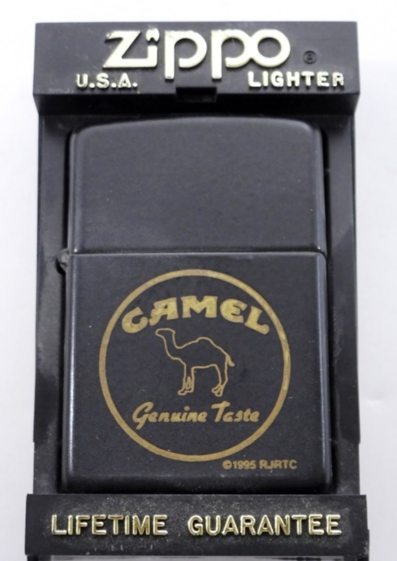 1995 CAMEL GENUINE TASTE FIRED ZIPPO (1 of 4)