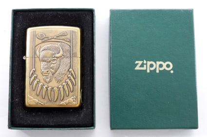 1997 BRASS BUFFALO SEALED ZIPPO