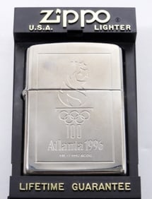 ATLANTA 1996 OLYMPIC SEALED ZIPPO SILVER