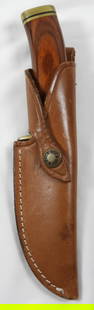 VINTAGE BUCK 191 FIXED BLADE KNIFE: VINTAGE BUCK 191 FIXED BLADE KNIFE IN GREAT CONDITION IN ORIGINAL LEATHER SHEATH