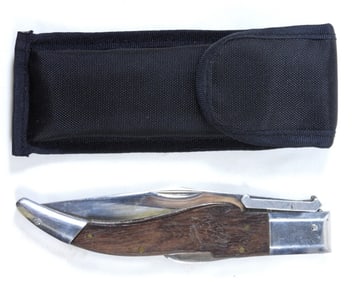 WOLF LOCKBACK FOLDING KNIFE IN SHEATH