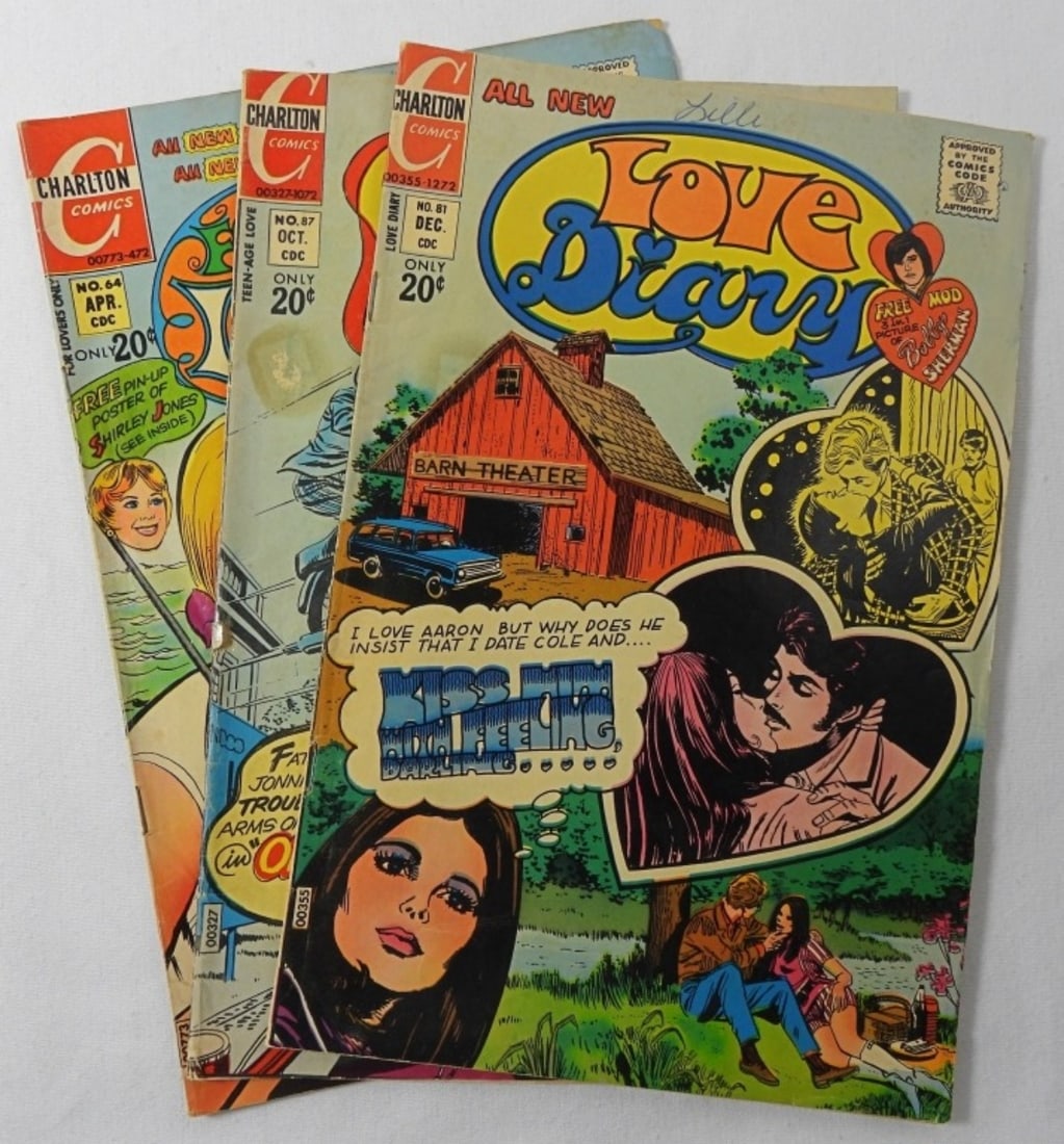 (3) CHARLTON ROMANCE COMIC LOT
