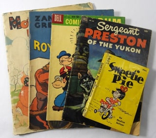 (5) VINTAGE COMIC / BOOK LOT - POPEYE,