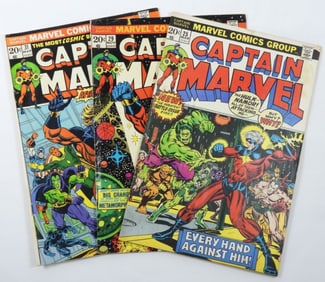 (3) CAPTAIN MARVEL BRONZE AGE COMICS