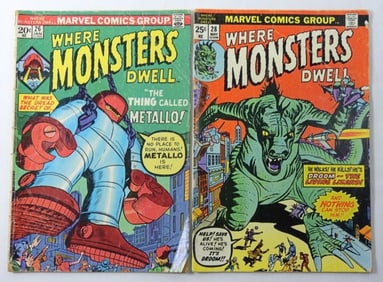 (2) WHERE MONSTERS DWELL MARVEL LOT
