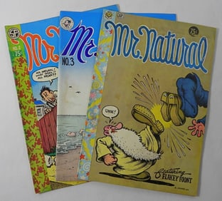 (3) Mr. NATURAL "ADULT" COMICS No 1,2,3