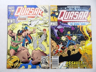 (2) 1992 MARVEL QUASAR COMICS