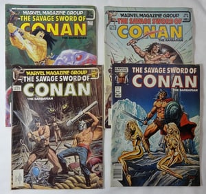 (4) 1983-1984- MARVEL- CONAN- MAGAZINES