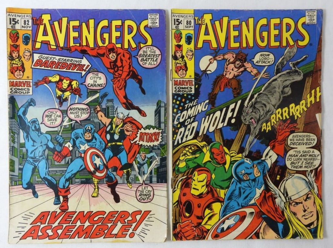1970 MARVEL THE AVENGERS #80 AND #82 (1 of 2)