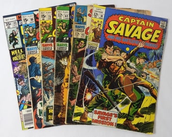 CAPTAIN SAVAGE & SGT FURY COMIC LOT (6)