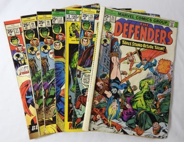 BRONZE AGE THE DEFENDERS COMIC LOT (7)