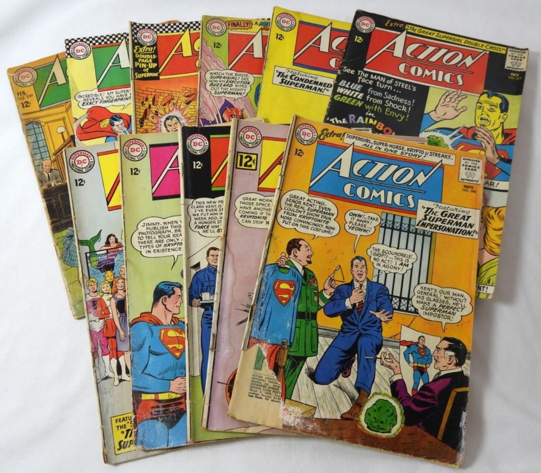 (11) LARGE LOT DC ACTION COMICS (1 of 3)