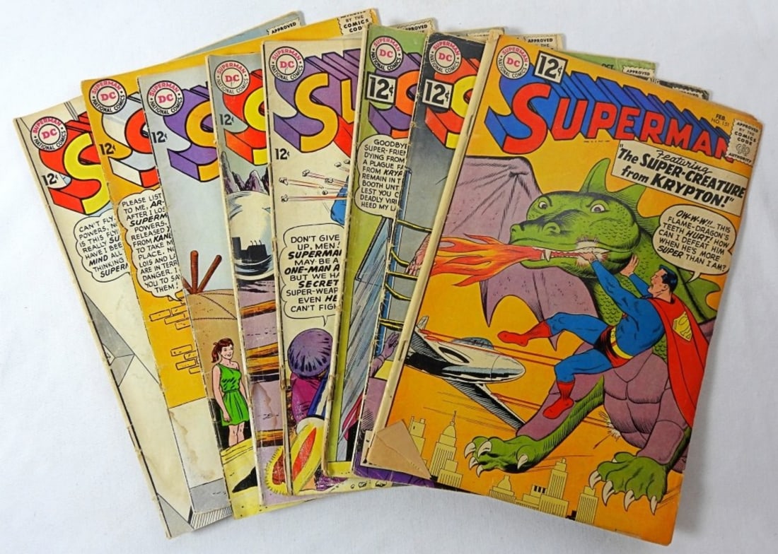 1962-65 DC SUPERMAN COMICS (8) (1 of 3)