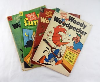 (4) DELL WOODY WOODPECKER 1953-1954