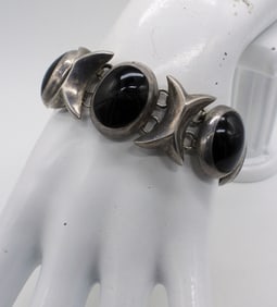 GORGEOUS TAXCO ONYX BRACELET 925