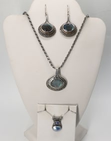 BEAUTIFUL LABRADORITE SET - 925
