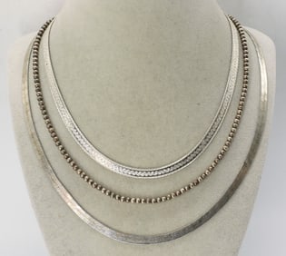 (3) STERLING CHAINS