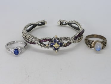 AMETHYST / MOONSTONE RINGS 925 + MORE