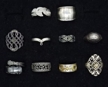 (10) STERLING RINGS