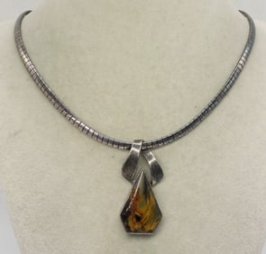 PIETERSITE GEMSTONE NECKLACE 925
