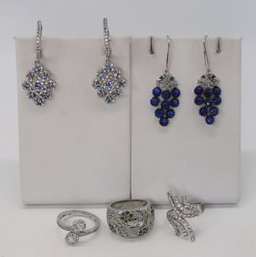925 PURPLE GEMSTONE EARRINGS + RINGS