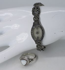 JUDITH & JACK 925 CAMPHOR GLASS BRACELET
