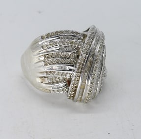 DIAMOND & MOISSANITE 925 COCKTAIL RING