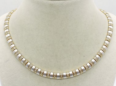 GORGEOUS STERLING / GOLD TONE NECKLACE