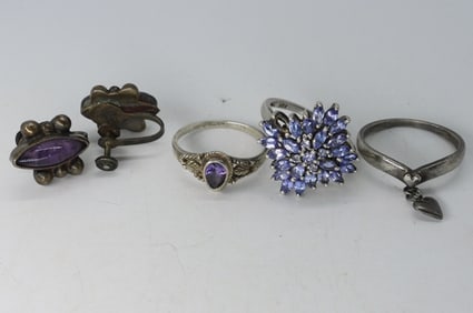 AMETHYST RINGS & EARRINGS